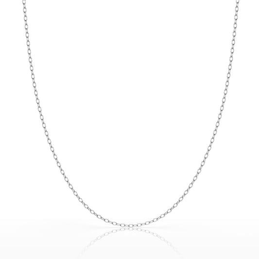 925 Sterling Silver 1.2mm Italian Cable Chain Necklace | 14"-36"