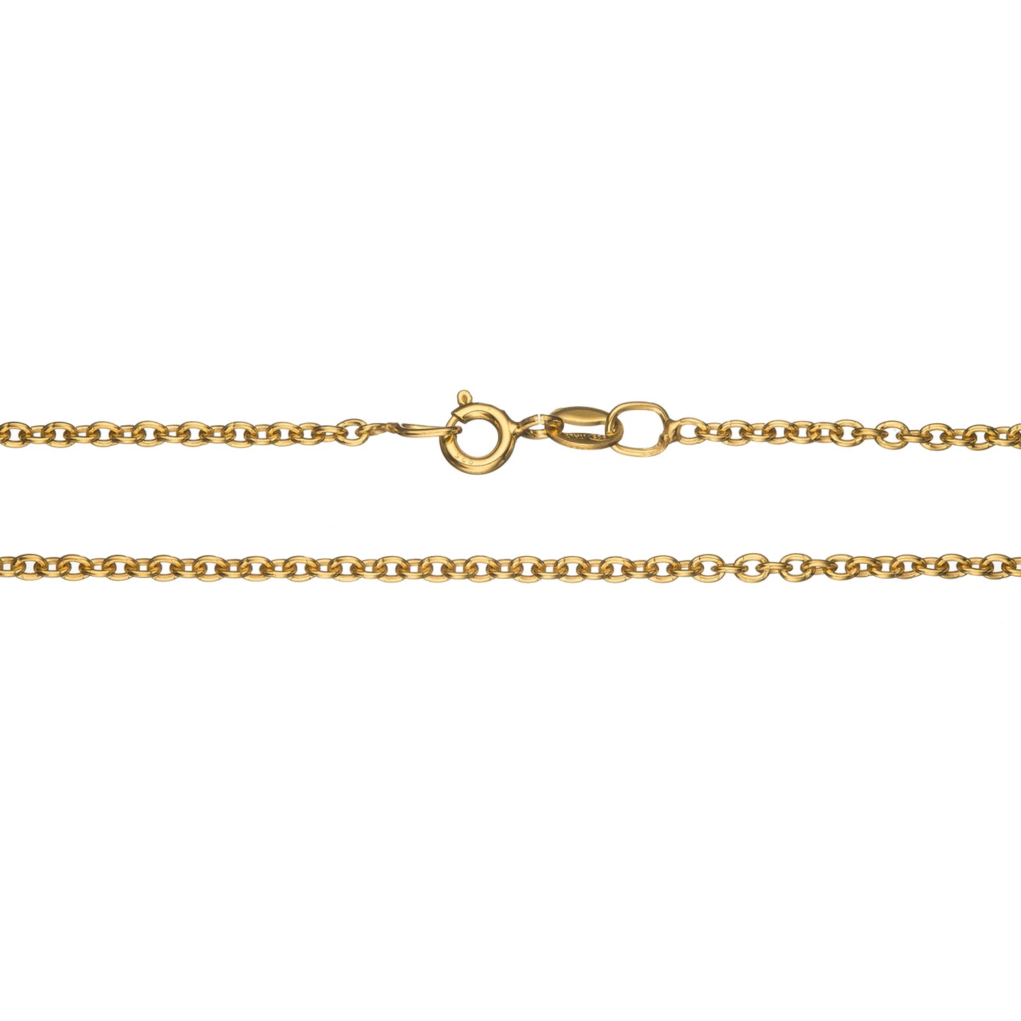 18K Gold over Sterling Silver 2mm Italian Rolo Chain Necklace | 14"-36"