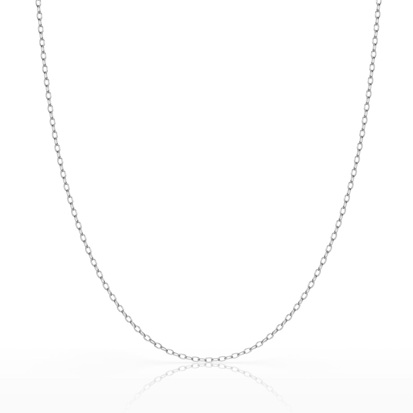925 Sterling Silver 1.2mm Italian Cable Chain Necklace | 14"-36"