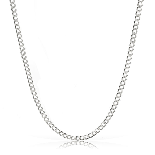 925 Sterling Silver 3.8mm Italian Cuban Curb Chain Necklace | 16"-30"