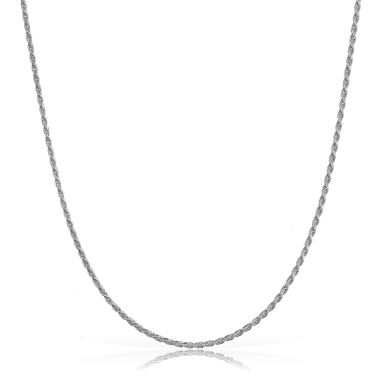 925 Sterling Silver 1.6mm Italian Rope Chain Necklace | 16"-30"