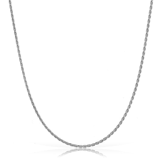 925 Sterling Silver 1.6mm Italian Rope Chain Necklace | 16"-30"
