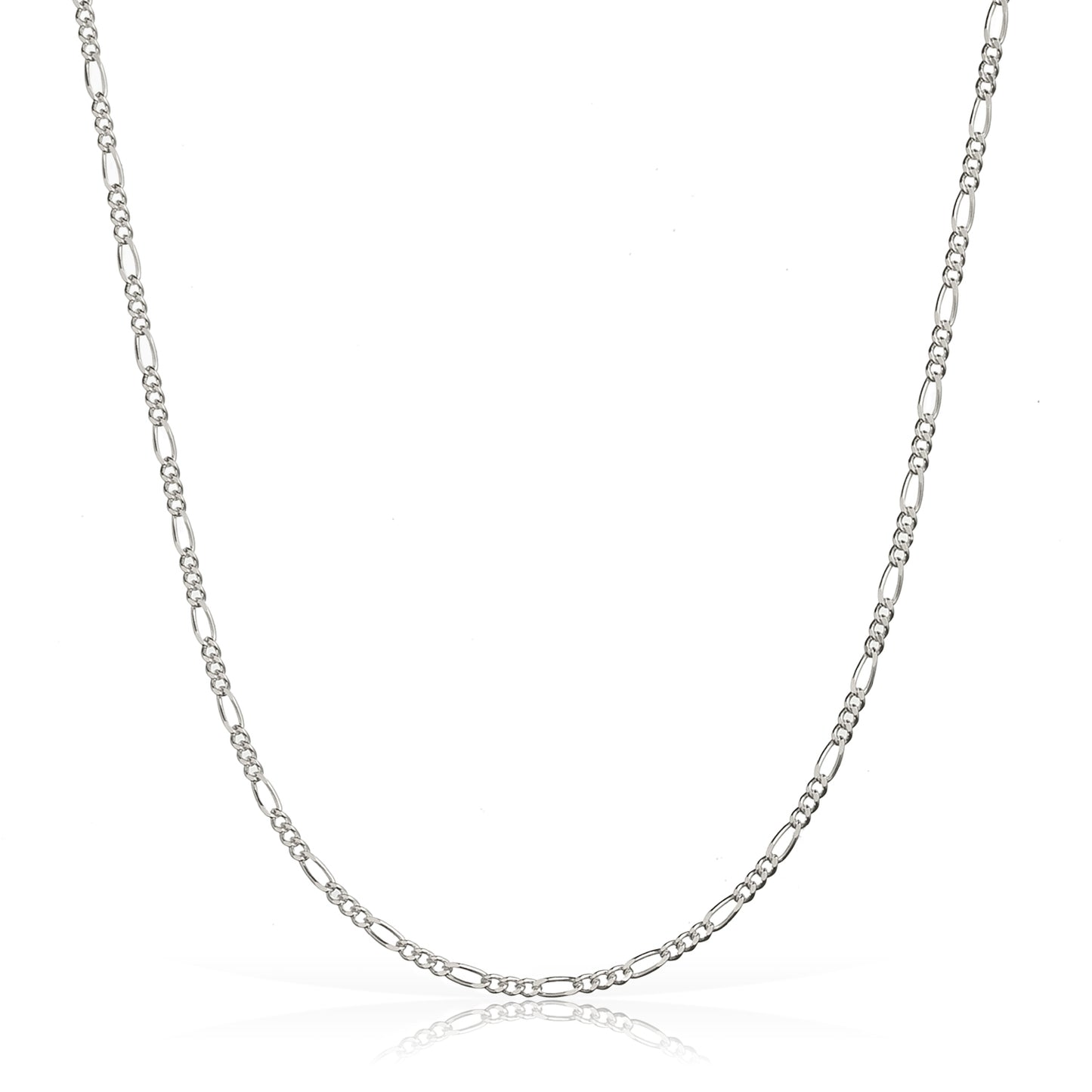 925 Sterling Silver 2.2mm Italian Figaro Chain Necklace | 16"-30"