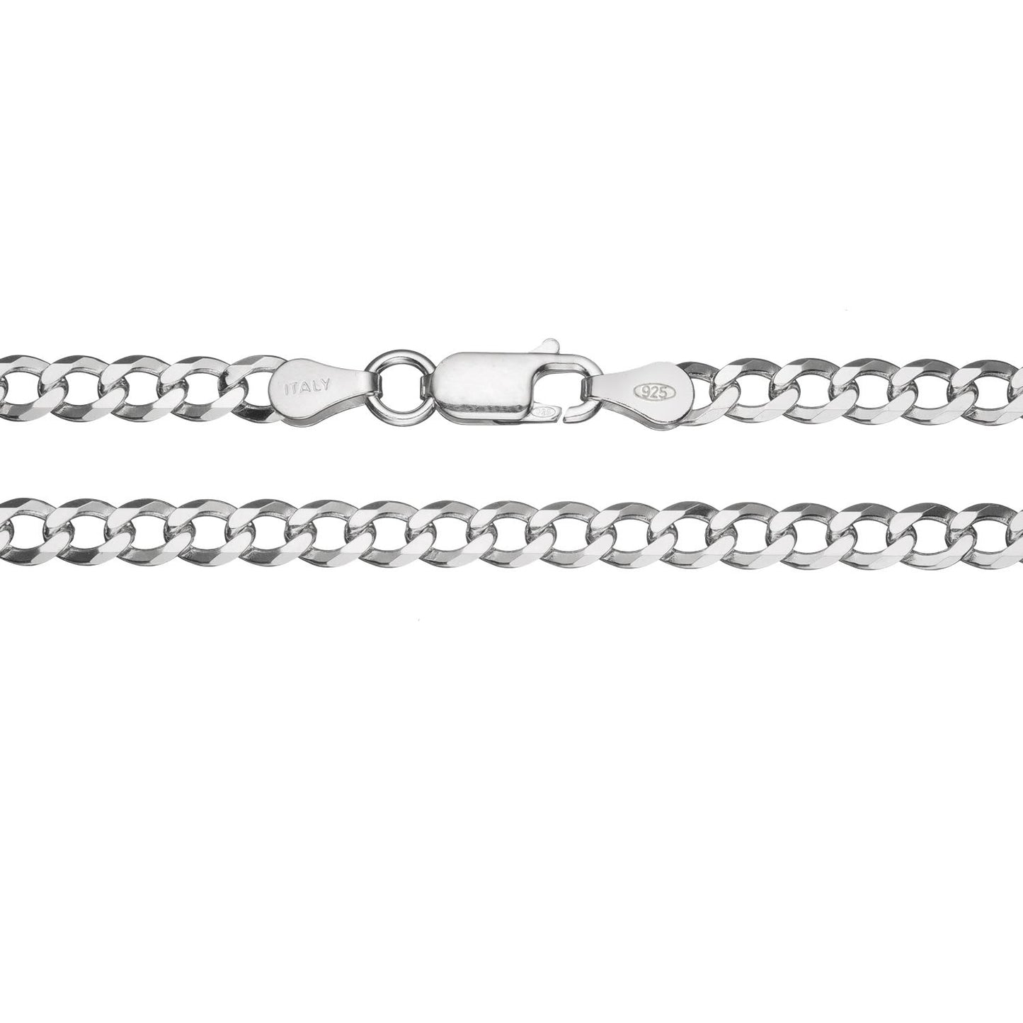 925 Sterling Silver 3.8mm Italian Cuban Curb Chain Necklace | 16"-30"