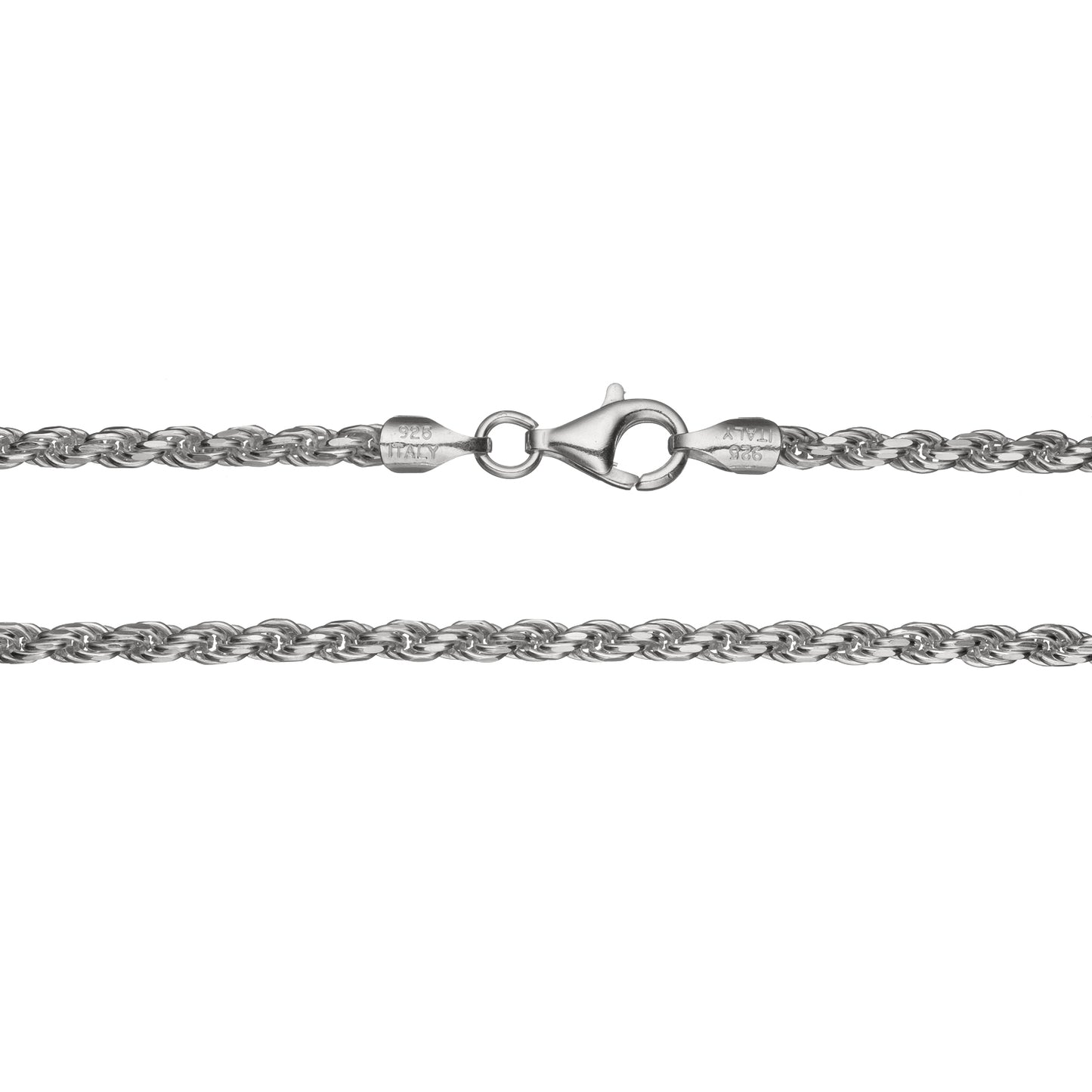 925 Sterling Silver 2.75mm Italian Rope Chain Necklace | 16"-30"