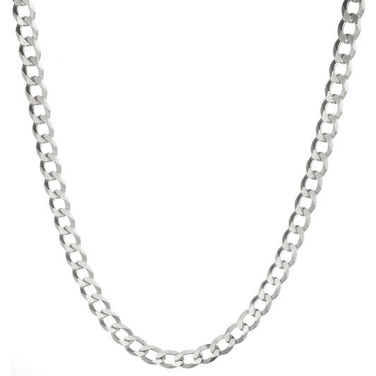 925 Sterling Silver 7mm Italian Cuban Curb Chain Necklace | 16"-30"