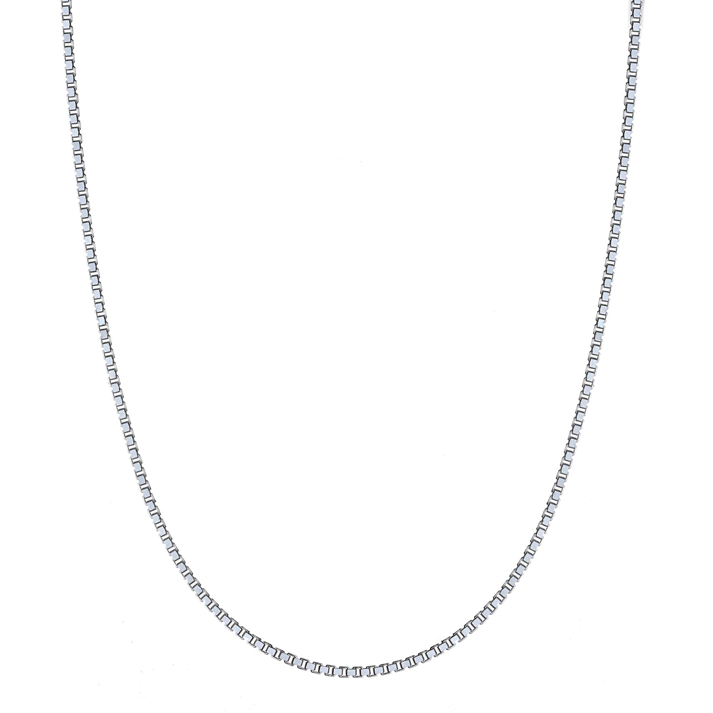 925 Sterling Silver 1.8mm Italian Box Chain Necklace | 16"-30"