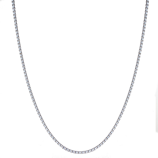 925 Sterling Silver 2mm Italian Box Chain Necklace | 16"-30"