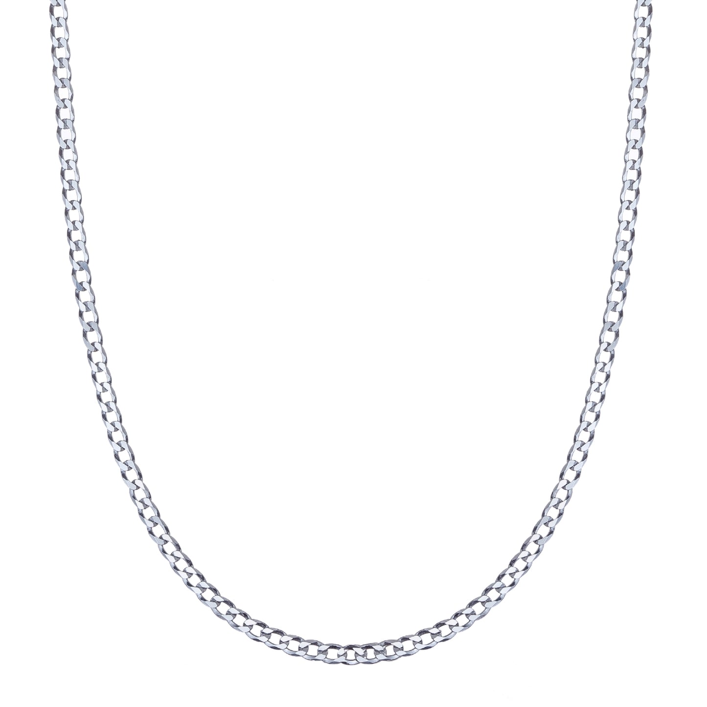 925 Sterling Silver Italian 3mm Cuban Curb Chain Necklace | 16"-30"
