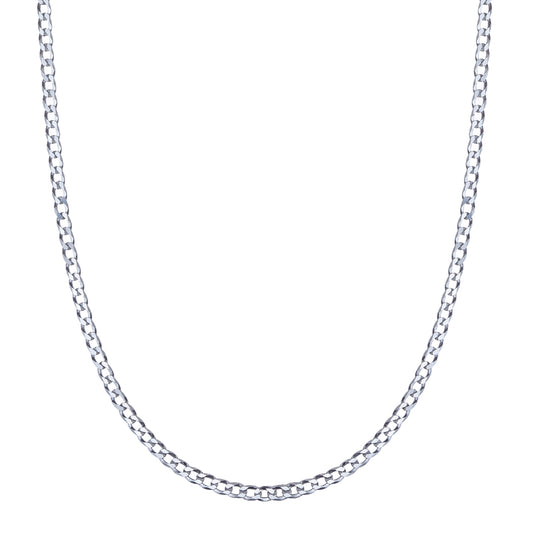 925 Sterling Silver Italian 3mm Cuban Curb Chain Necklace | 16"-30"