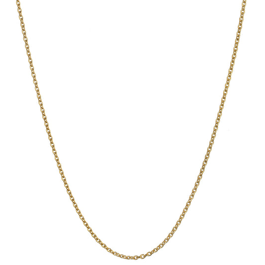 18K Gold over Sterling Silver 2mm Italian Rolo Chain Necklace | 14"-36"