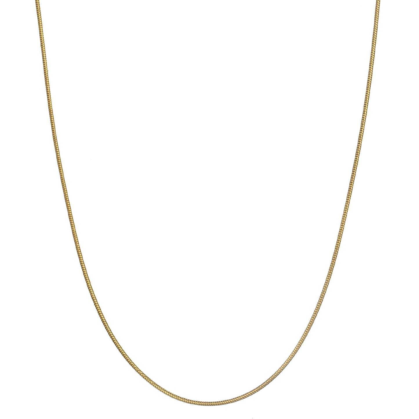 18K Gold over Sterling Silver 1.2mm Italian Snake Chain Necklace | 16"-30"
